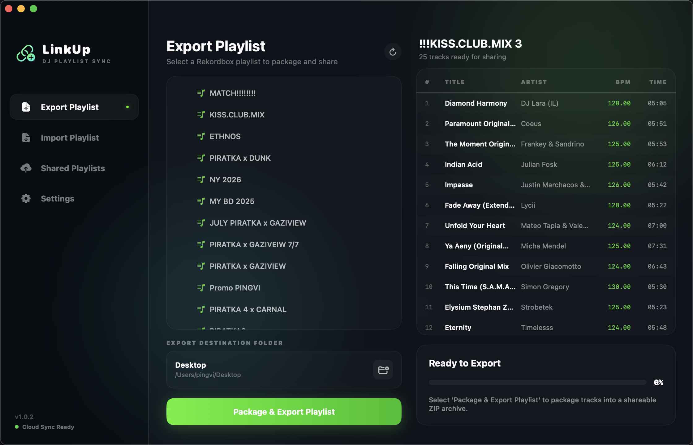 LinkUp Export